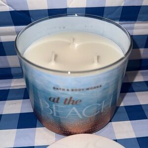 At the beach candle